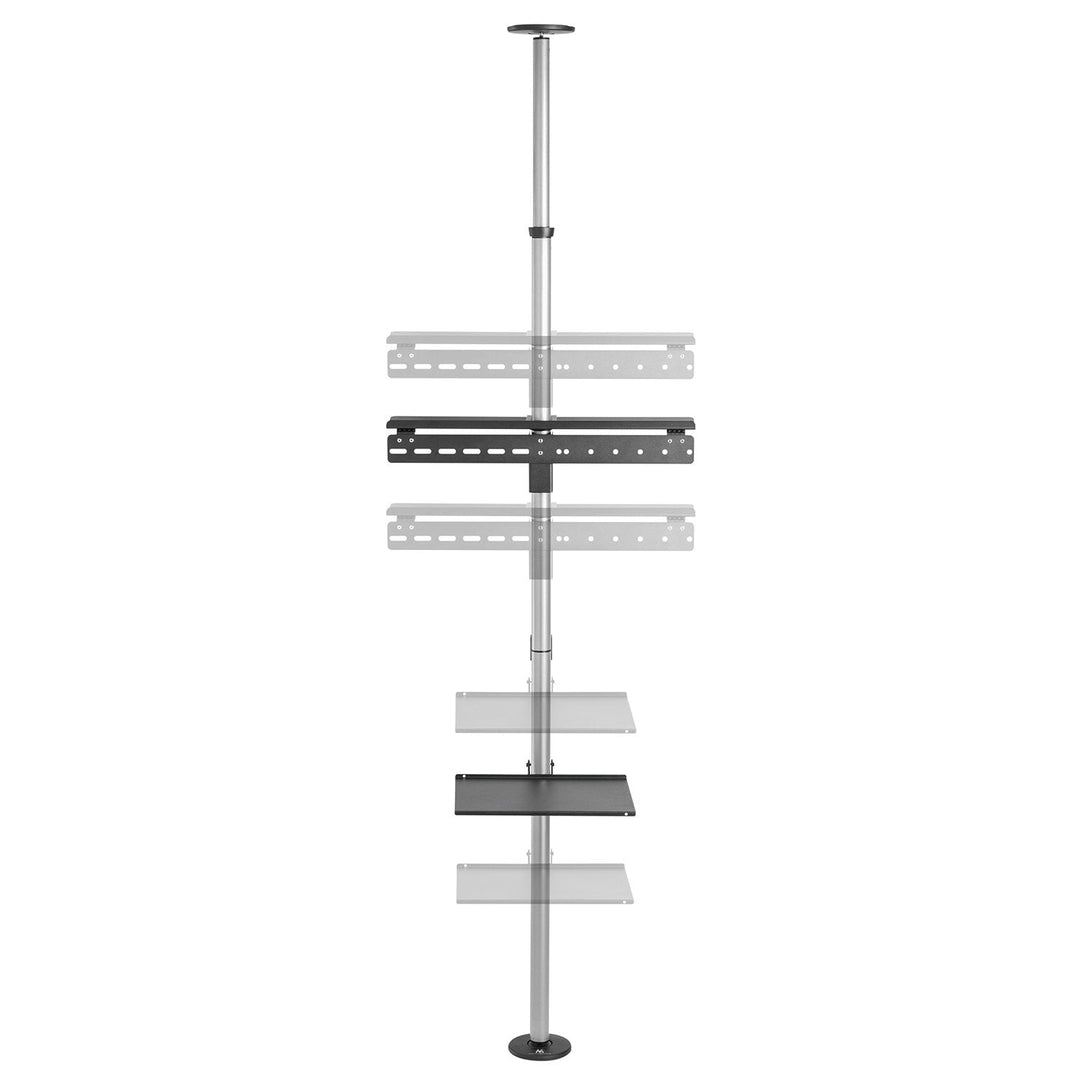 Teleskopisk TV-holder, loft-gulv med hylde Maclean MC-791N 37"-70" maks. 30 kg