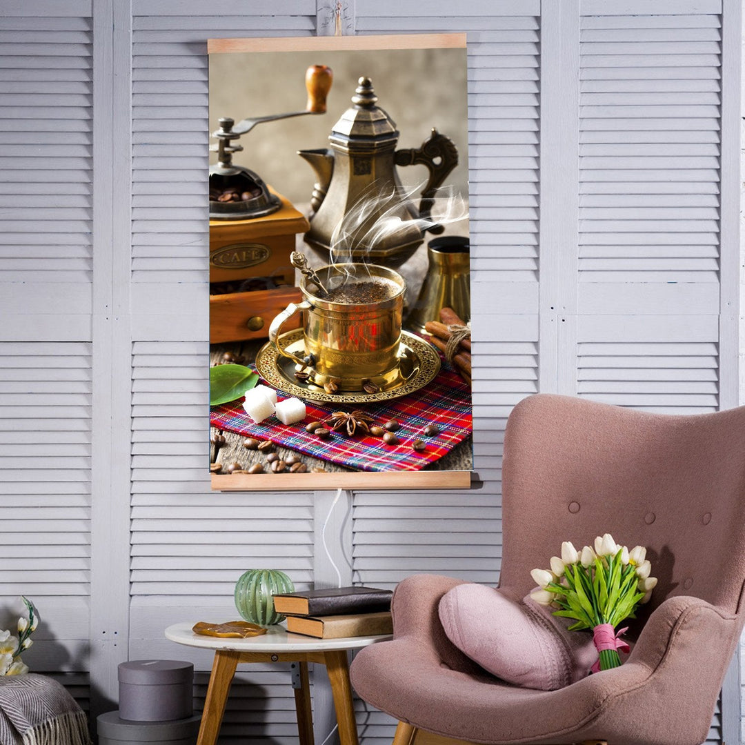 Infrarød radiator - fleksibel varmepanel 430W TRIO mønster 5 kawa, mål 100x57cm med regulator