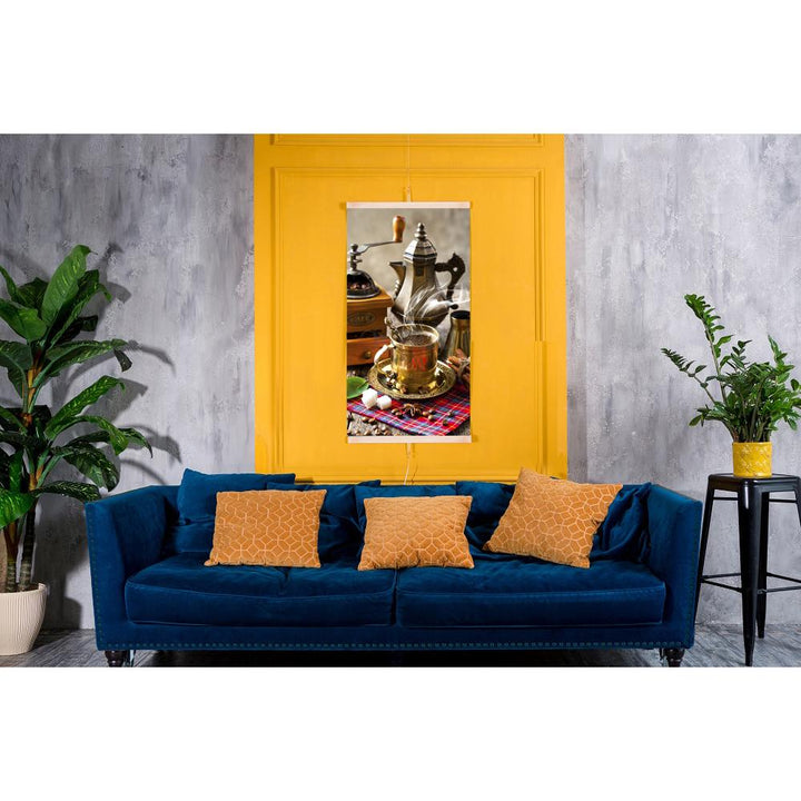 Infrarød radiator - fleksibel varmepanel 430W TRIO mønster 5 kawa, mål 100x57cm med regulator