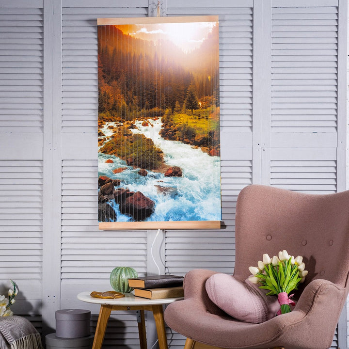 Infrarød radiator - fleksibel varmepanel 430W TRIO mønster 10 flod, mål 100x57cm med regulator