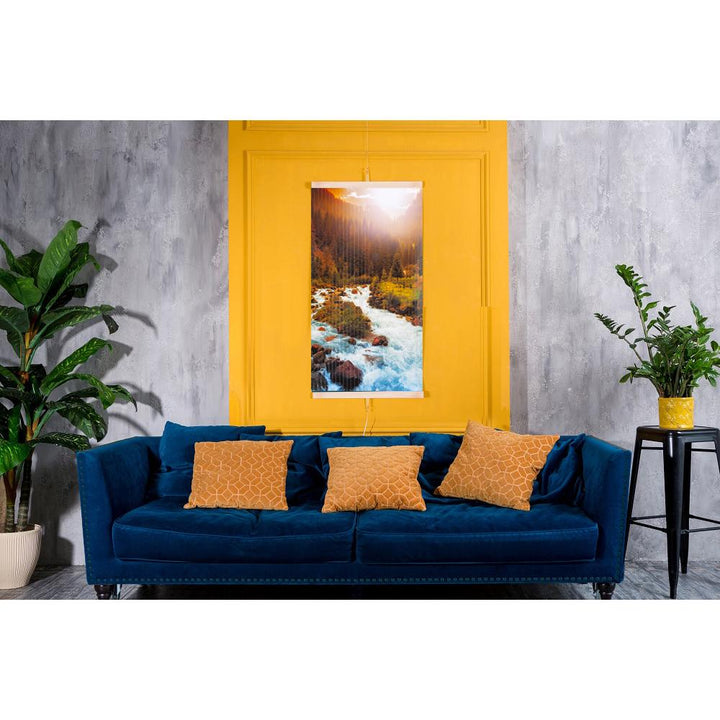 Infrarød radiator - fleksibel varmepanel 430W TRIO mønster 10 flod, mål 100x57cm med regulator