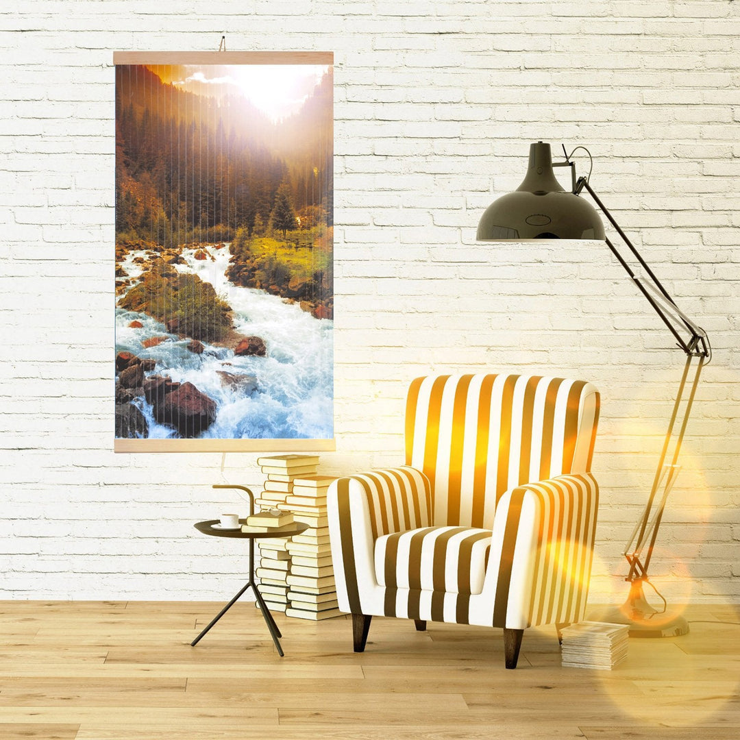 Infrarød radiator - fleksibel varmepanel 430W TRIO mønster 10 flod, mål 100x57cm med regulator