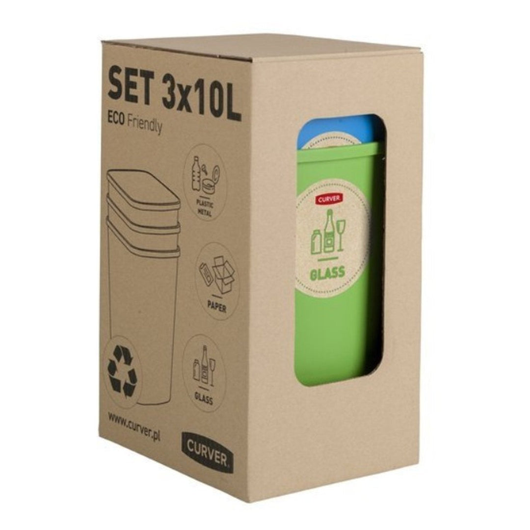 Sorteringskurvssæt 3x9L Curver ECO Friendly