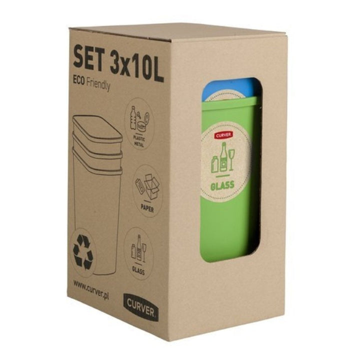 Sorteringskurvssæt 3x9L Curver ECO Friendly