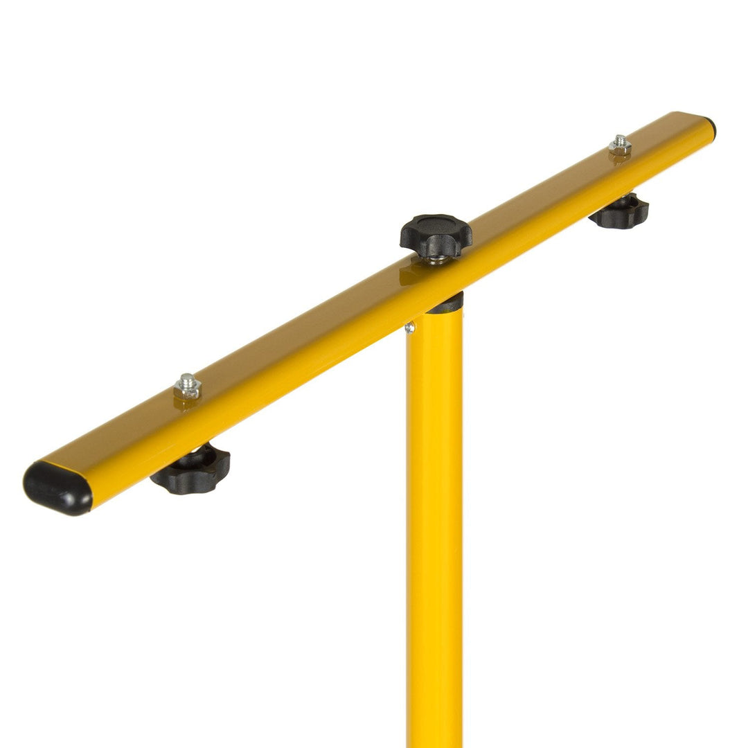 Maclean Energy stativ til 2 LED-spotlights Yellow, gul, fremstillet af stål, maks. højde 1,5 m MCE583