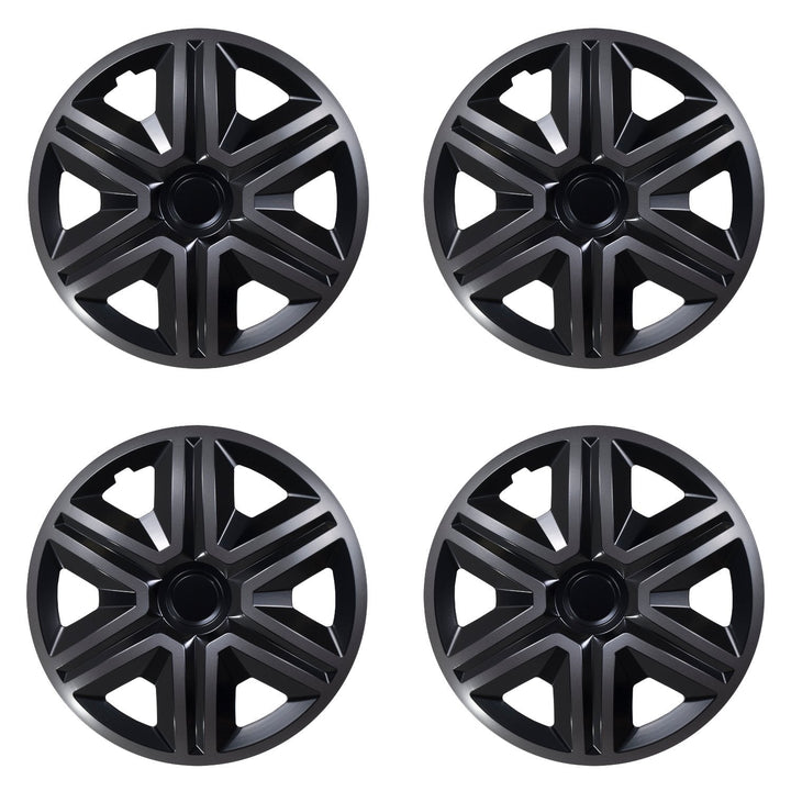 Sæt med 16" ACTION Doublecolor graphite/black hjulkapsler, 4 stk.