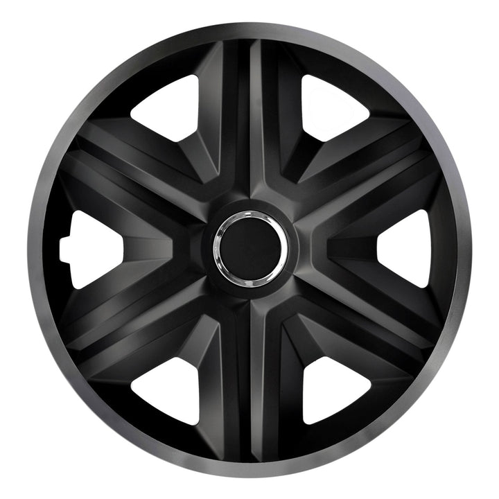 16" NRM FAST LUX GRAPHITE hjulkapsler, grafit-sorte, 4 stk.