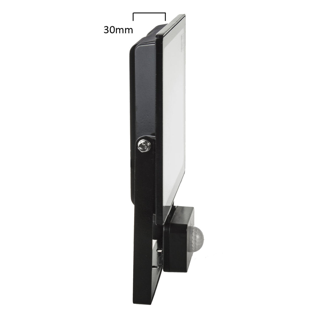 LED-projektør med bevægelsessensor Maclean, slim 50W, 4000lm, varm hvid farve (3000K), IP44, MCE650 WW PIR