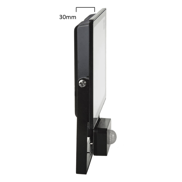LED-projektør med bevægelsessensor Maclean, slim 50W, 4000lm, kold hvid farve (6000K), IP44, MCE650 CW PIR