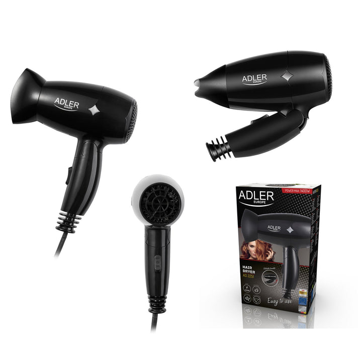 Adler hårtørrer, foldbar håndtag, ergonomisk, 1400 W, AD 2251