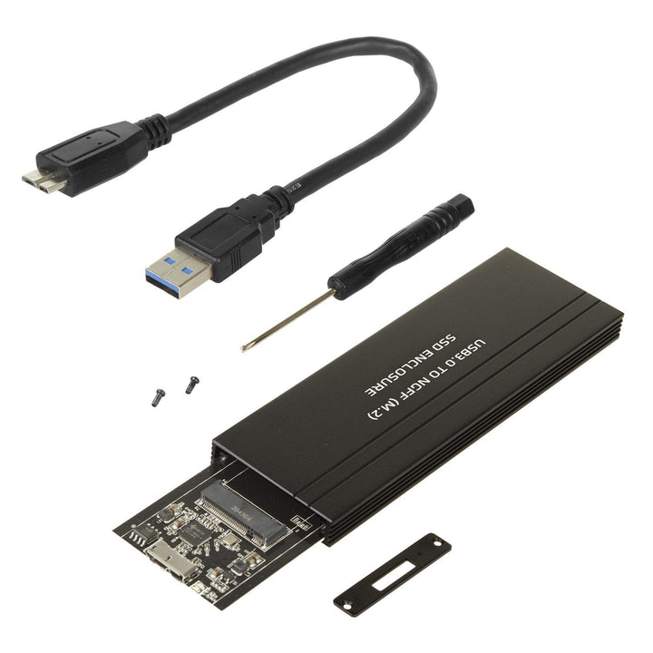 Maclean-diskkabinet, SSD M.2, NGFF, USB 3.0, størrelser 2230/2240/2260/2280, aluminiumskabinet, MCE582