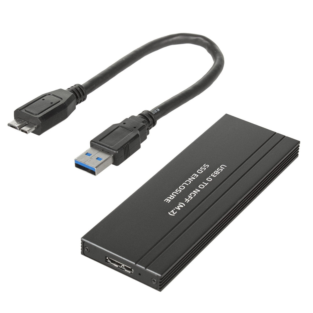 Maclean-diskkabinet, SSD M.2, NGFF, USB 3.0, størrelser 2230/2240/2260/2280, aluminiumskabinet, MCE582