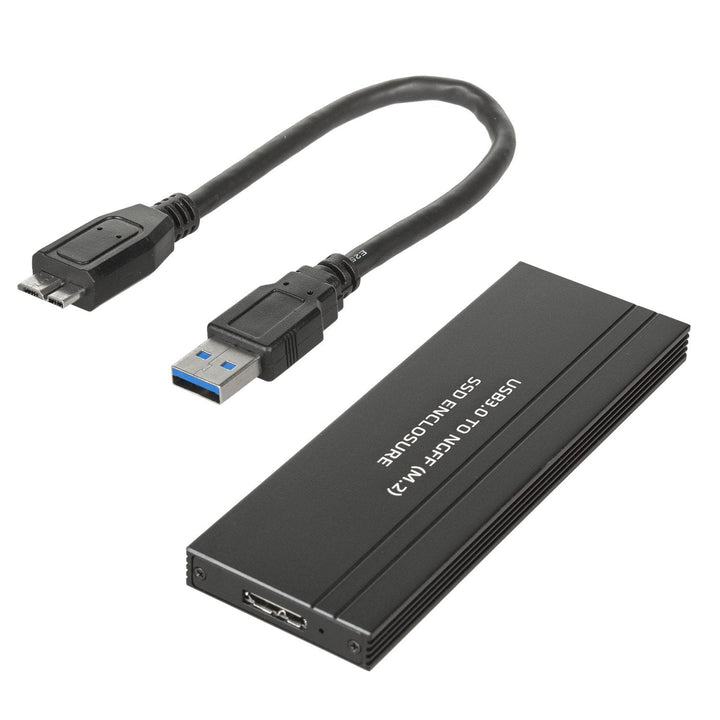 Maclean-diskkabinet, SSD M.2, NGFF, USB 3.0, størrelser 2230/2240/2260/2280, aluminiumskabinet, MCE582