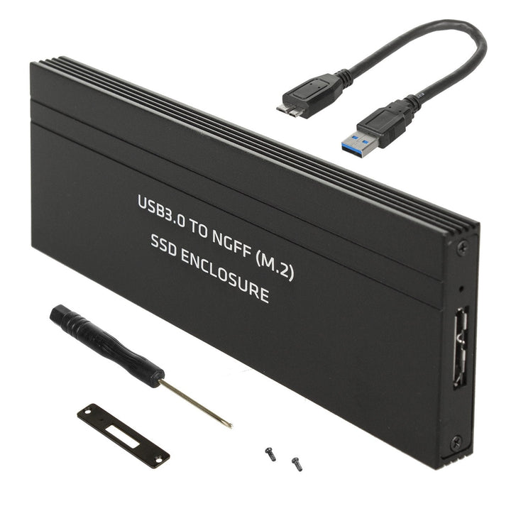 Maclean-diskkabinet, SSD M.2, NGFF, USB 3.0, størrelser 2230/2240/2260/2280, aluminiumskabinet, MCE582