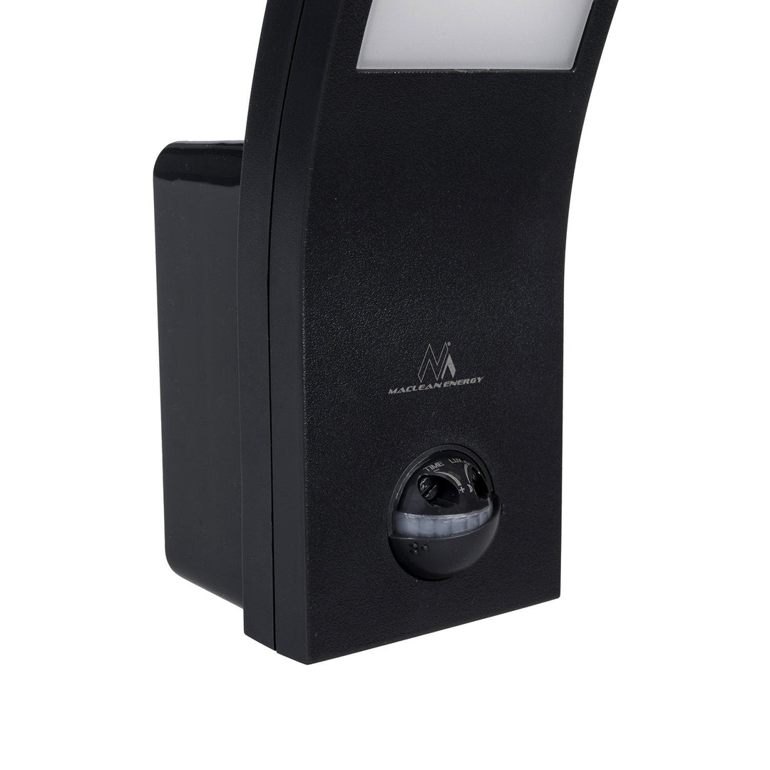 LED-lampe med bevægelsessensor Maclean, PIR-bevægelsessensor, sort, 10 W, IP54, 750 lm, neutral hvid farve (4000 K) MCE244 B