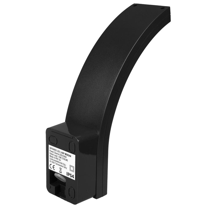 LED-lampe med bevægelsessensor Maclean, PIR-bevægelsessensor, sort, 10 W, IP54, 750 lm, neutral hvid farve (4000 K) MCE244 B