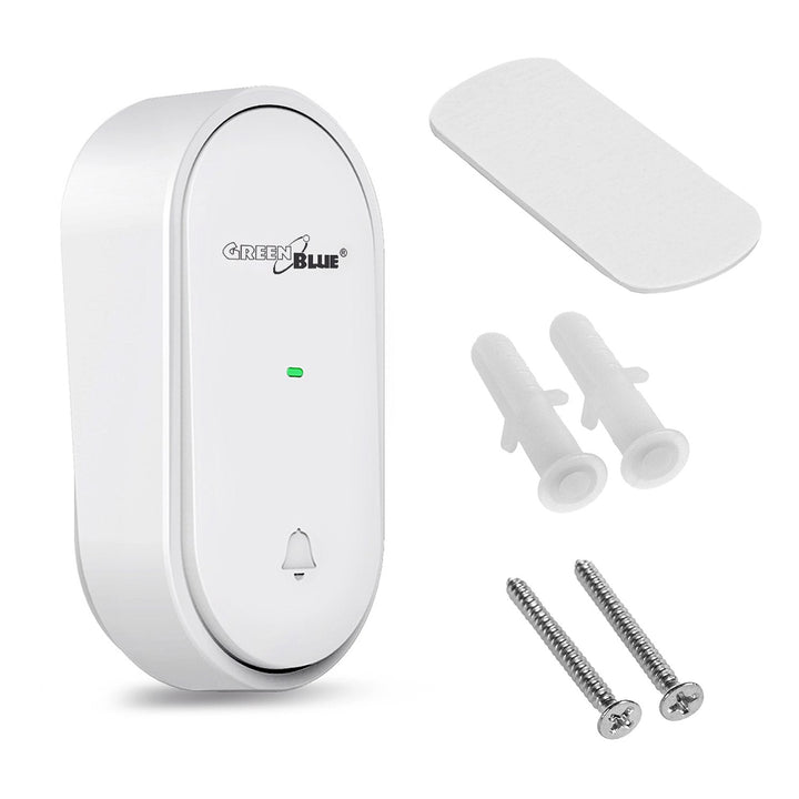 GreenBlue kinetisk transmitterknap, passer til GB210-klokke, batterifri, hvid, GB348