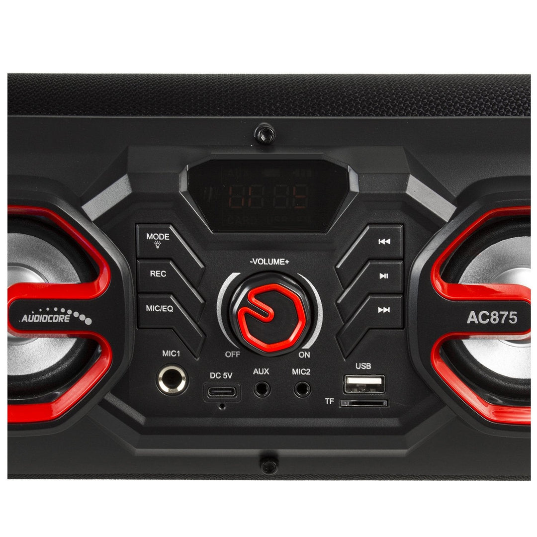 Audiocore bærbar bas-højttaler, Bluetooth 5.0, FM-radio, micro-kort, SDIPX4, 2000 mAh, AC875