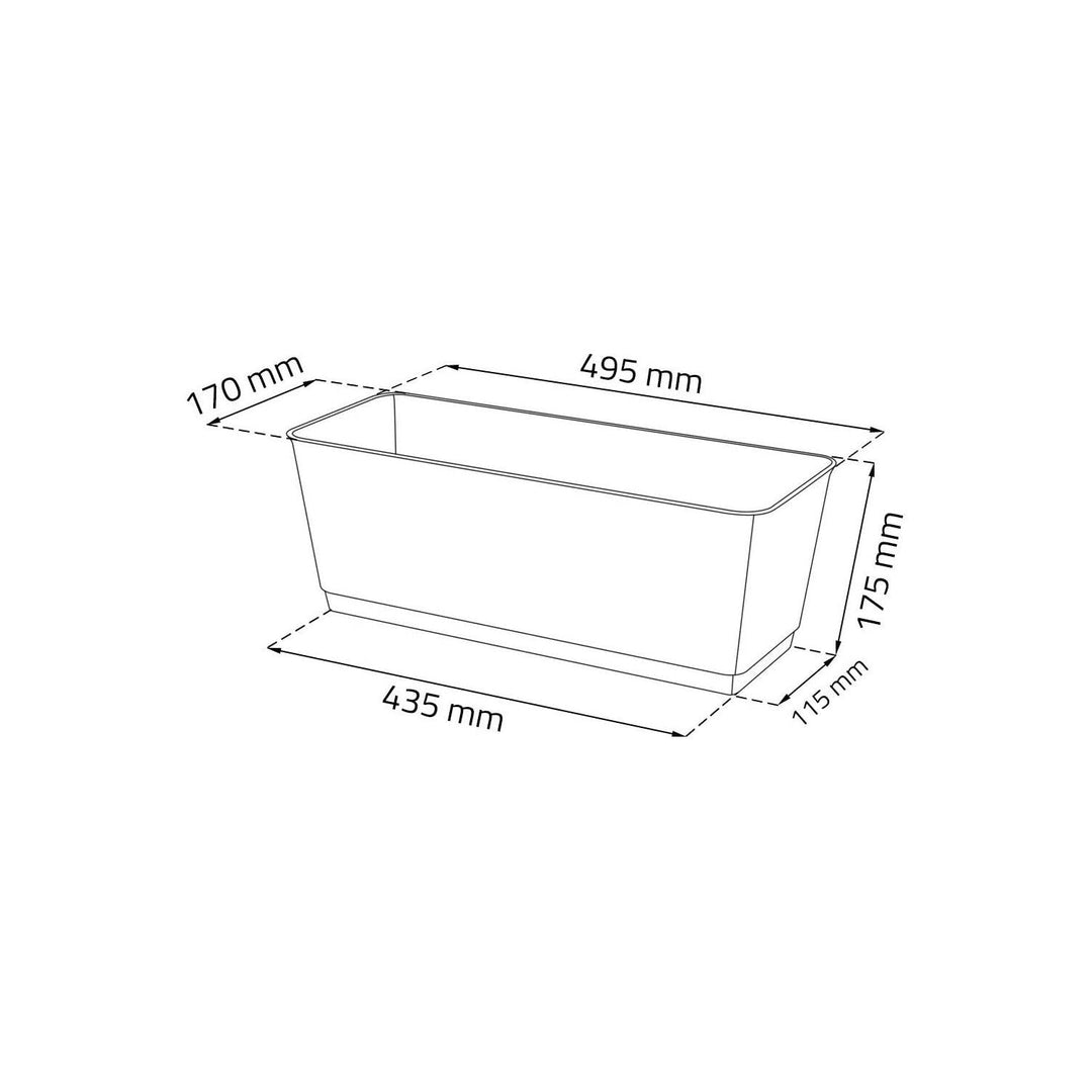 Ratolla DRL500PW rattanplantekrukke med kroge, antracit