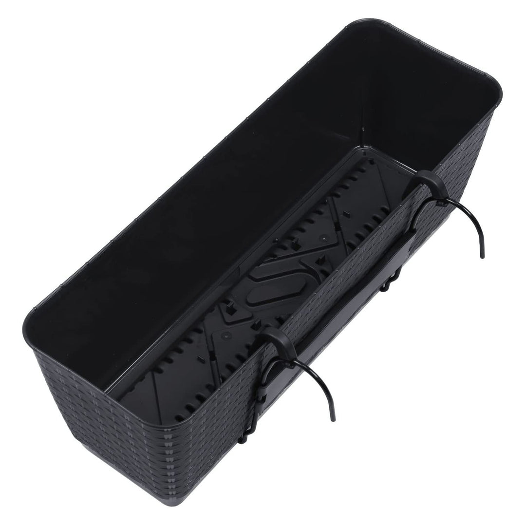 Ratolla DRL500PW rattanplantekrukke med kroge, antracit