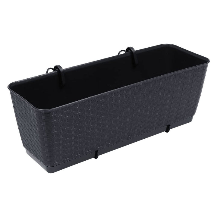 Ratolla DRL500PW rattanplantekrukke med kroge, antracit