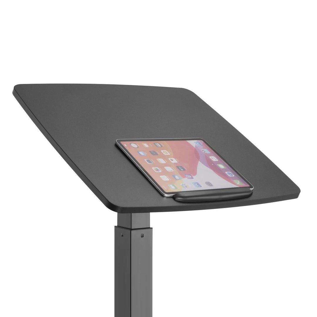 Maclean skrivebord til bærbar computer, højdejusterbar, til stående og siddende arbejde, maks. højde 113 cm, MC-892B