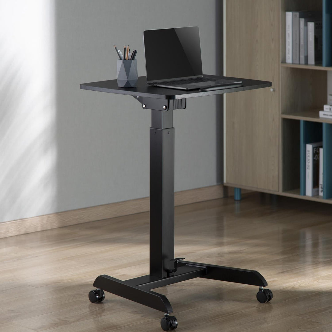 Maclean skrivebord til bærbar computer, højdejusterbar, til stående og siddende arbejde, maks. højde 113 cm, MC-892B