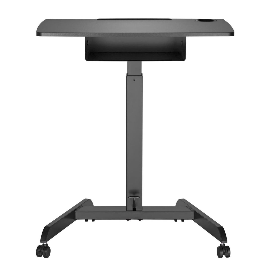 Maclean skrivebord til bærbar computer, højdejusterbar, med skuffe, sort, til stående og siddende arbejde, maks. højde 113 cm - 8 kg maks., MC-903B