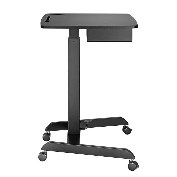 Maclean skrivebord til bærbar computer, højdejusterbar, med skuffe, sort, til stående og siddende arbejde, maks. højde 113 cm - 8 kg maks., MC-903B