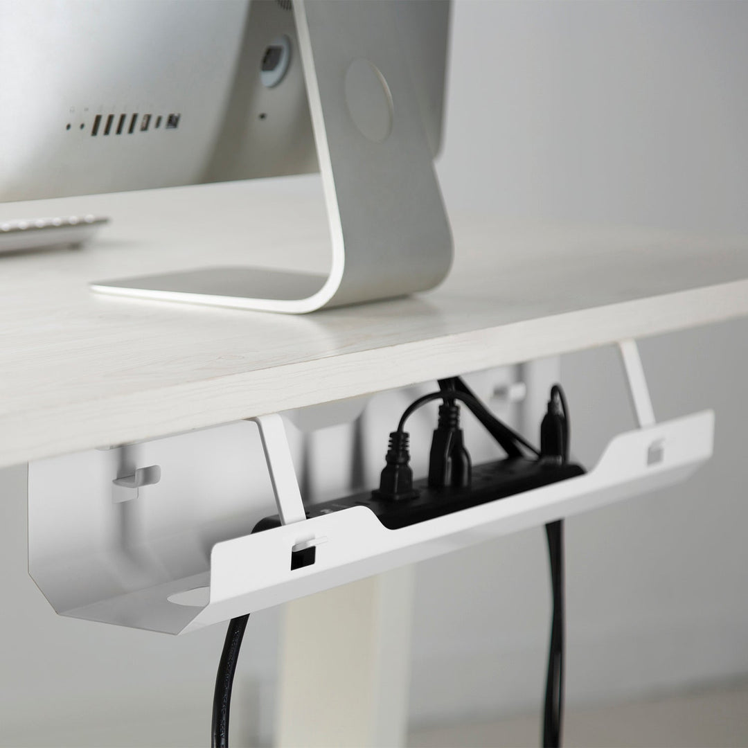 Ergo Office hvid kabel- og ledningsholder til under skrivebordet ER-431 W