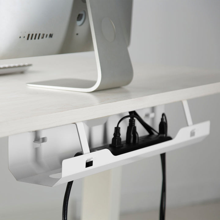 Ergo Office hvid kabel- og ledningsholder til under skrivebordet ER-431 W