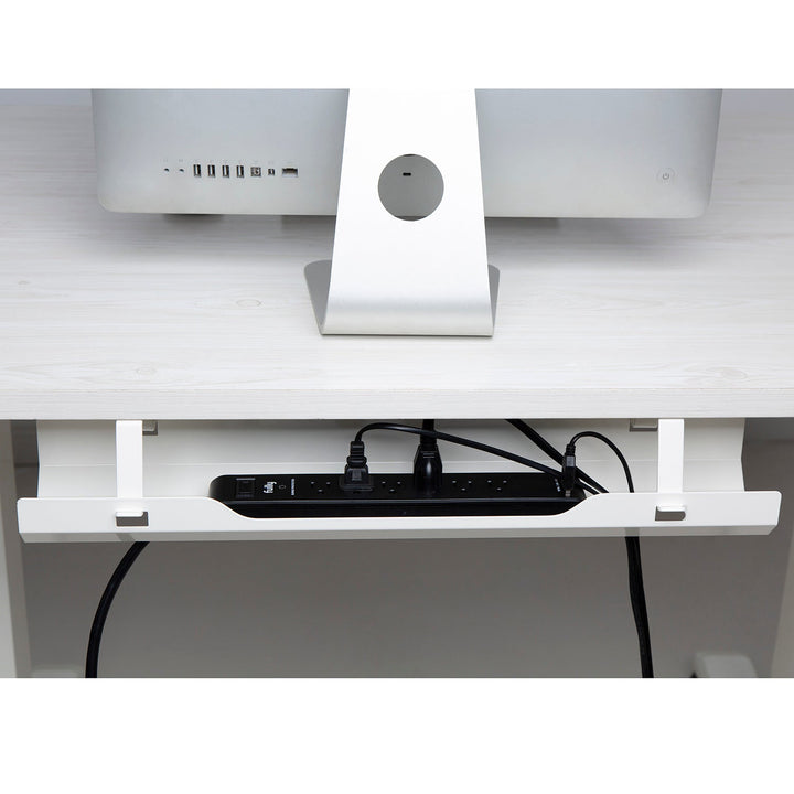 Ergo Office hvid kabel- og ledningsholder til under skrivebordet ER-431 W