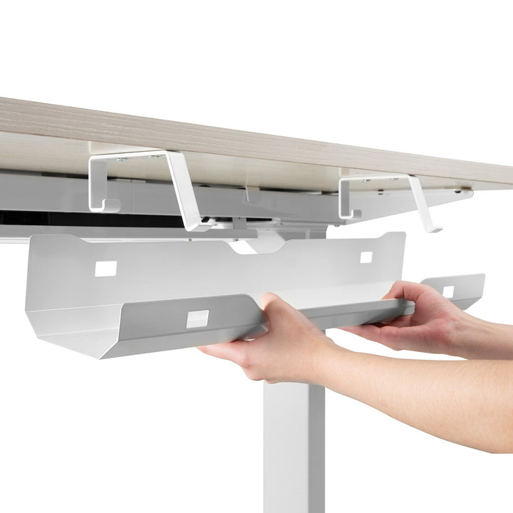 Ergo Office hvid kabel- og ledningsholder til under skrivebordet ER-431 W