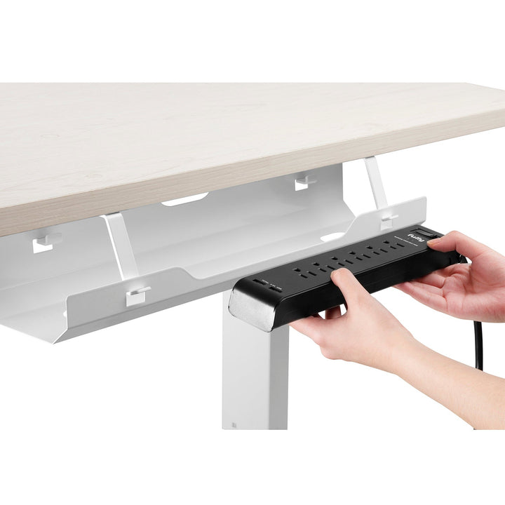 Ergo Office hvid kabel- og ledningsholder til under skrivebordet ER-431 W