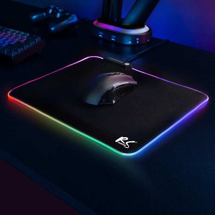 Gaming-musemåtte med RGB LED-belysning NanoRS, 300 x 250 x 4 mm, RS704