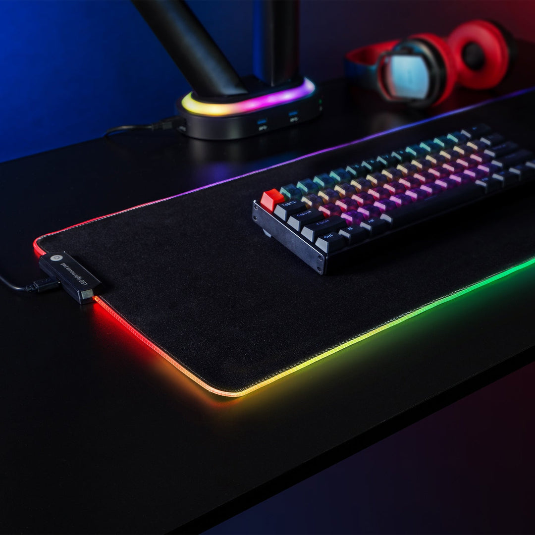 Gaming-musemåtte med tastatur og RGB NanoRS LED-belysning, 800 x 300 x 4 mm, RS705