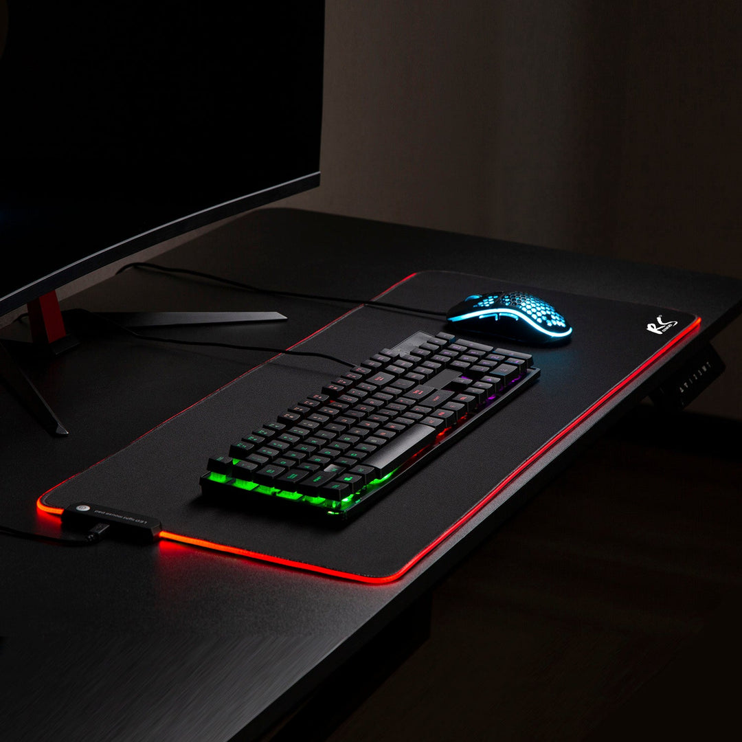 Gaming-musemåtte med tastatur og RGB NanoRS LED-belysning, 800 x 300 x 4 mm, RS705