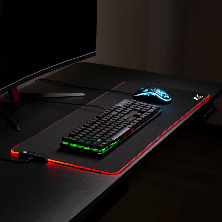 Gaming-musemåtte med tastatur og RGB NanoRS LED-belysning, 800 x 300 x 4 mm, RS705