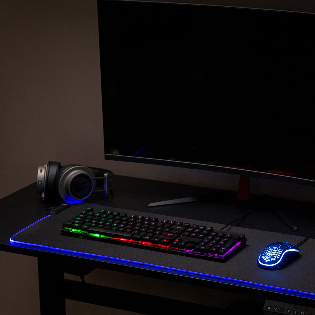 Gaming-musemåtte med tastatur og RGB NanoRS LED-belysning, 800 x 300 x 4 mm, RS705