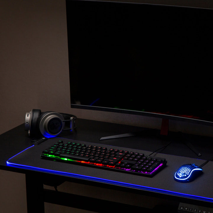 Gaming-musemåtte med tastatur og RGB NanoRS LED-belysning, 800 x 300 x 4 mm, RS705
