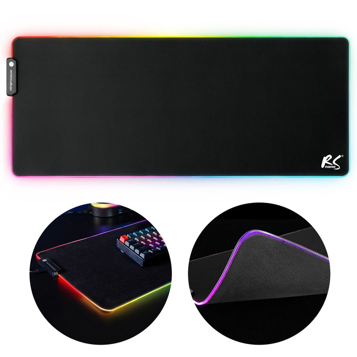 Gaming-musemåtte med tastatur og RGB NanoRS LED-belysning, 800 x 300 x 4 mm, RS705