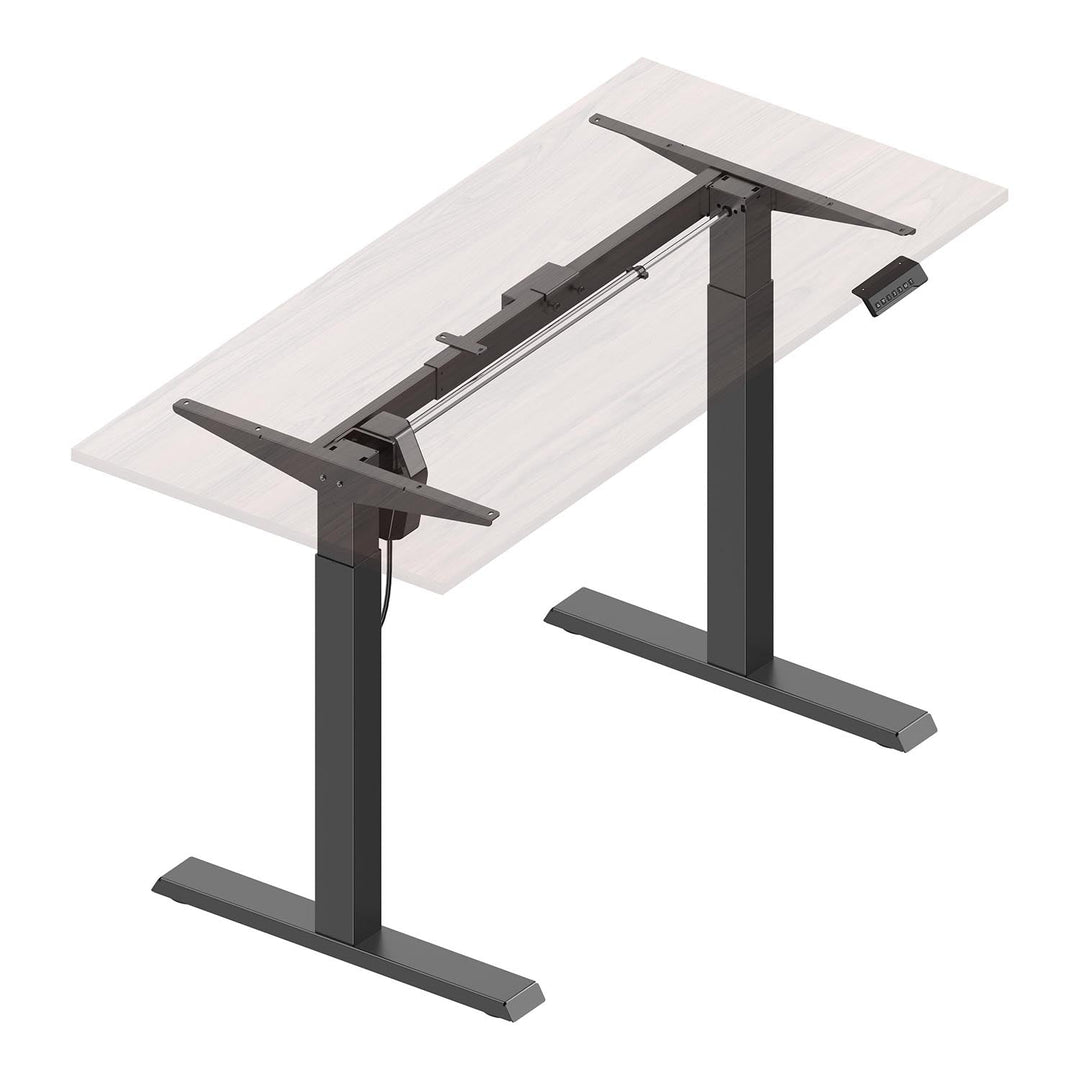 Elektrisk skrivebord med højdejustering Ergo Office, gråt, maks. højde 123 cm, 80 kg – uden bordplade, til stående og siddende arbejde, ER-433