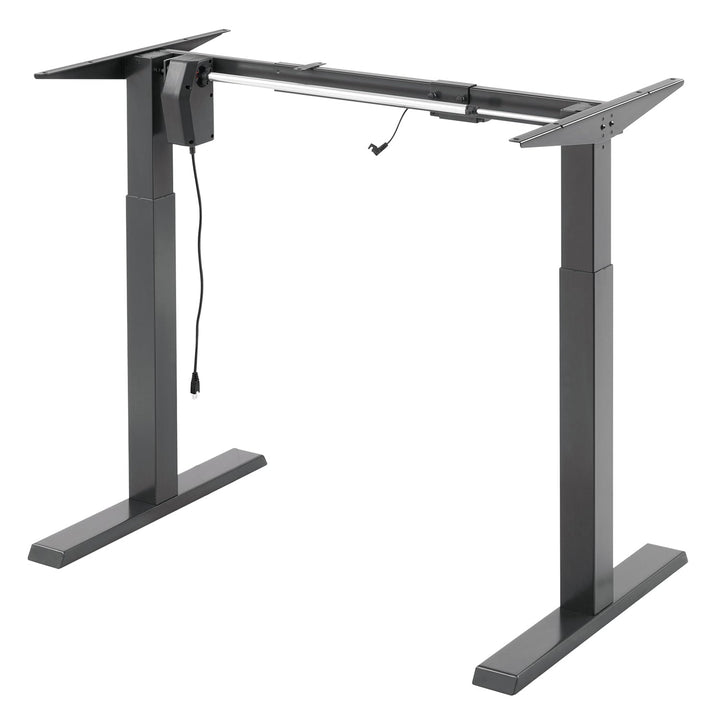 Elektrisk skrivebord med højdejustering Ergo Office, gråt, maks. højde 123 cm, 80 kg – uden bordplade, til stående og siddende arbejde, ER-433
