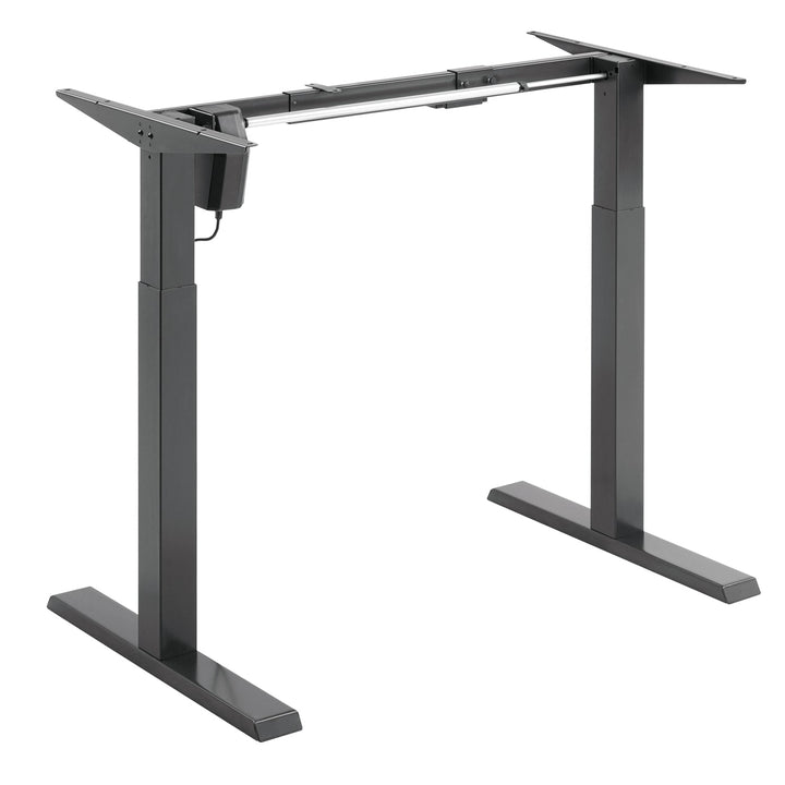 Elektrisk skrivebord med højdejustering Ergo Office, gråt, maks. højde 123 cm, 80 kg – uden bordplade, til stående og siddende arbejde, ER-433