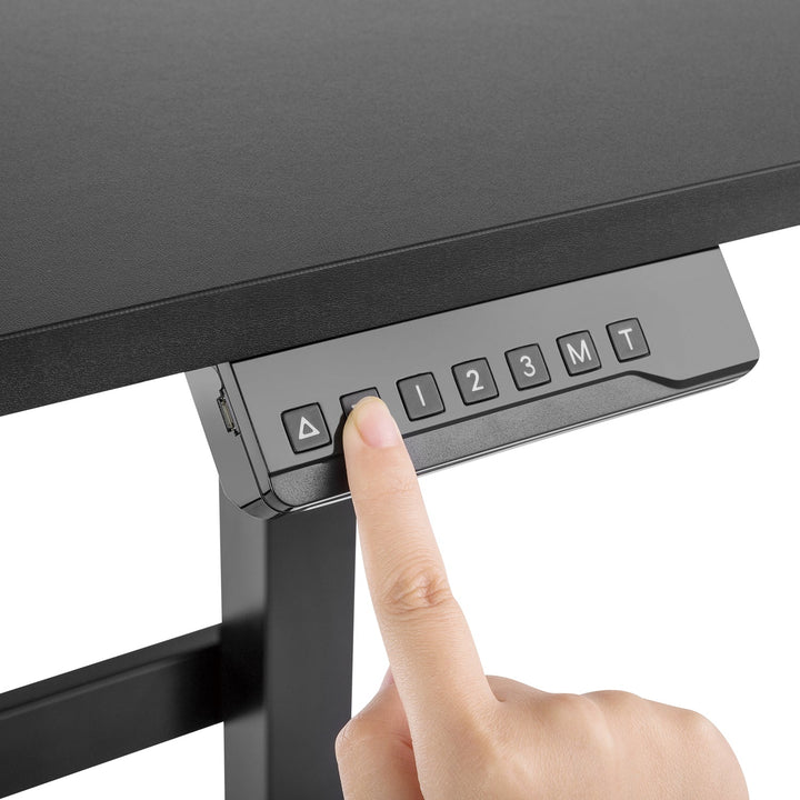 Ergo Office elektrisk skrivebord, højdejustering, grå, maks. højde 118 cm, 50 kg – med bordplade til stående og siddende arbejde, ER-434