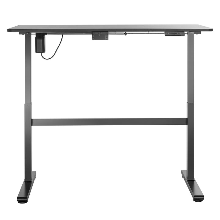 Ergo Office elektrisk skrivebord, højdejustering, grå, maks. højde 118 cm, 50 kg – med bordplade til stående og siddende arbejde, ER-434