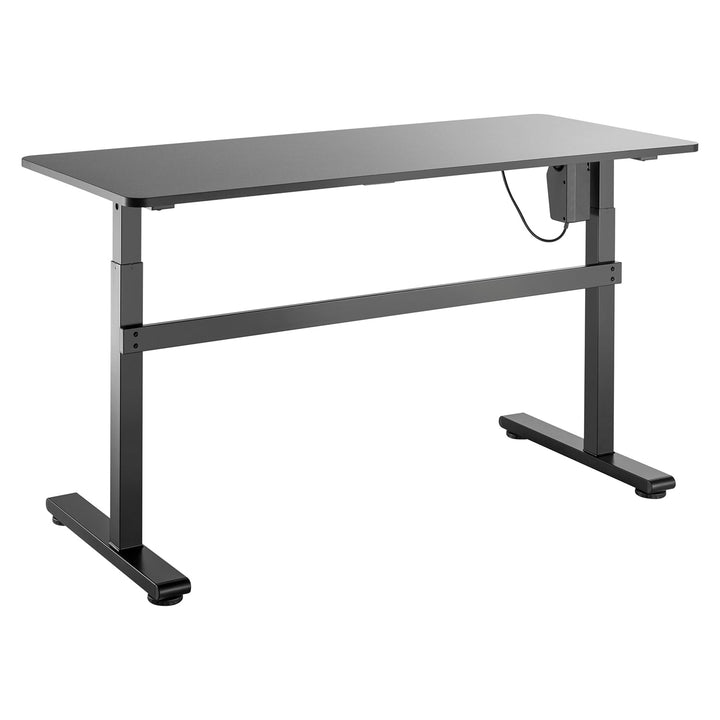 Ergo Office elektrisk skrivebord, højdejustering, grå, maks. højde 118 cm, 50 kg – med bordplade til stående og siddende arbejde, ER-434