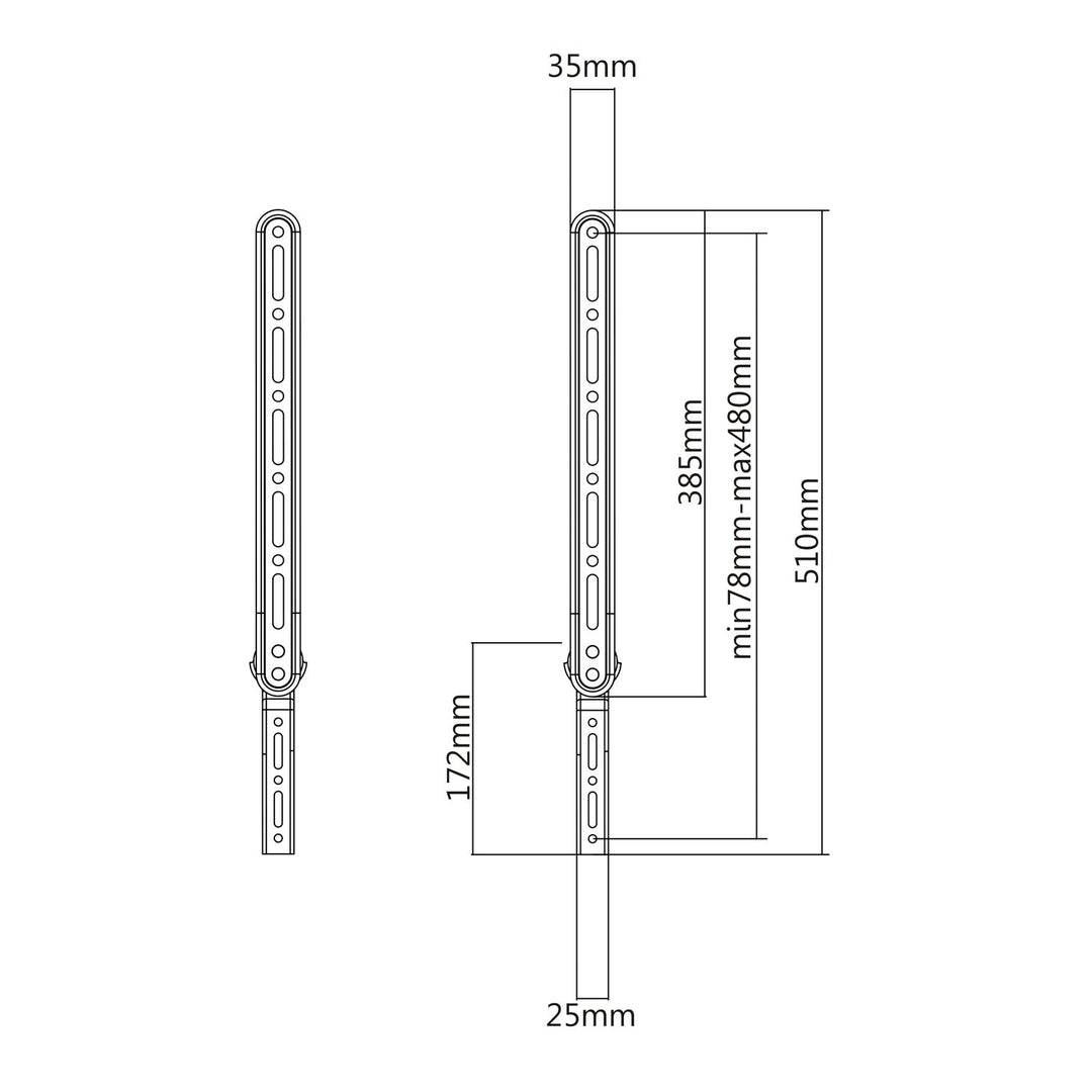 Holder til soundbar til Maclean-tv, maks. 15 kg, MC-912