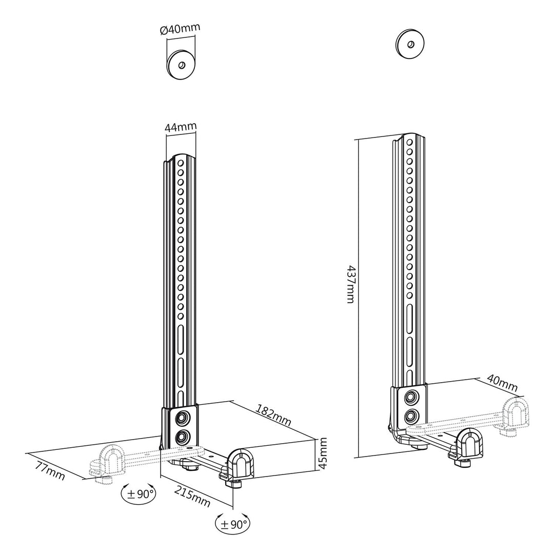 Maclean MC-914 soundbar-holder til montering på tv