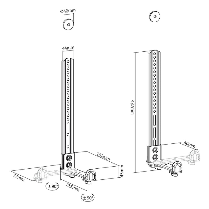 Maclean MC-914 soundbar-holder til montering på tv